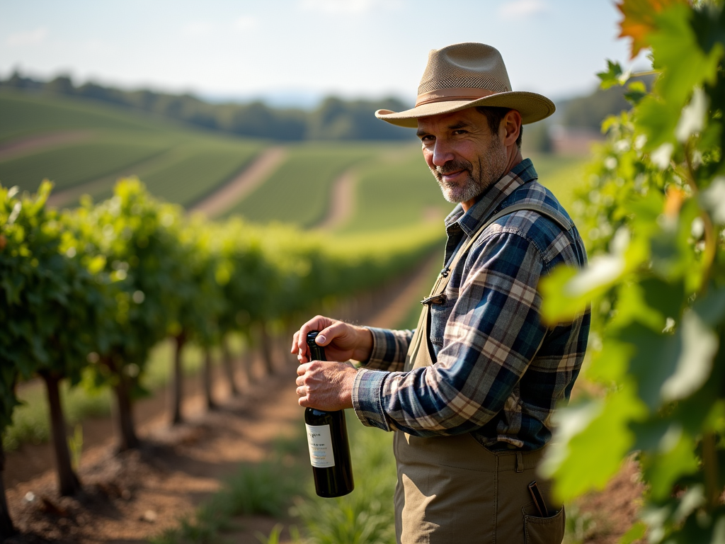 Worker pruning vines at Jackson Family Wines