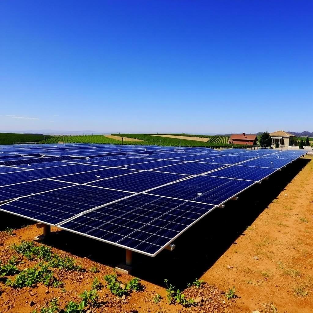 Solar panels at Jackson Family Wines