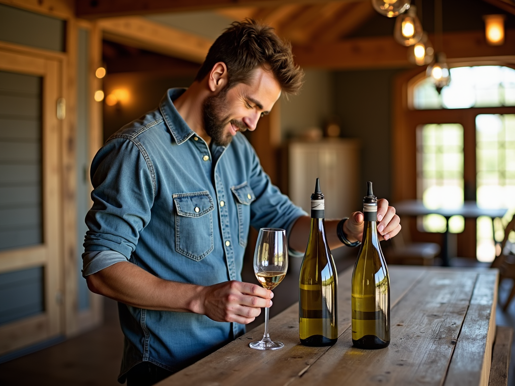 Pouring Kendall-Jackson Chardonnay at Jackson Family Wines