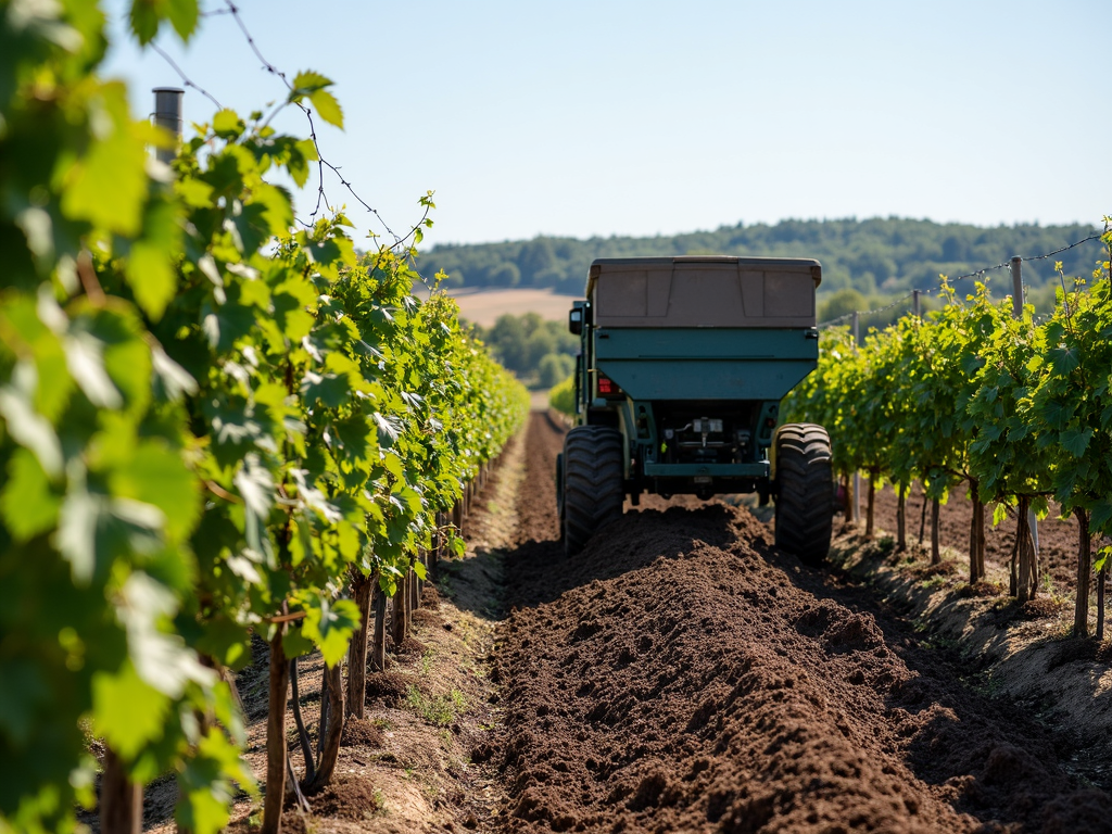 Composting operation at Jackson Family Wines
