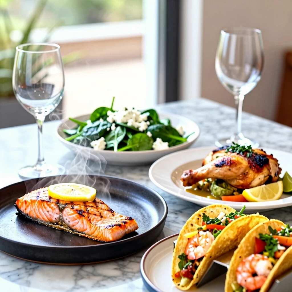 Variety of beginner-friendly dishes ready for wine pairing