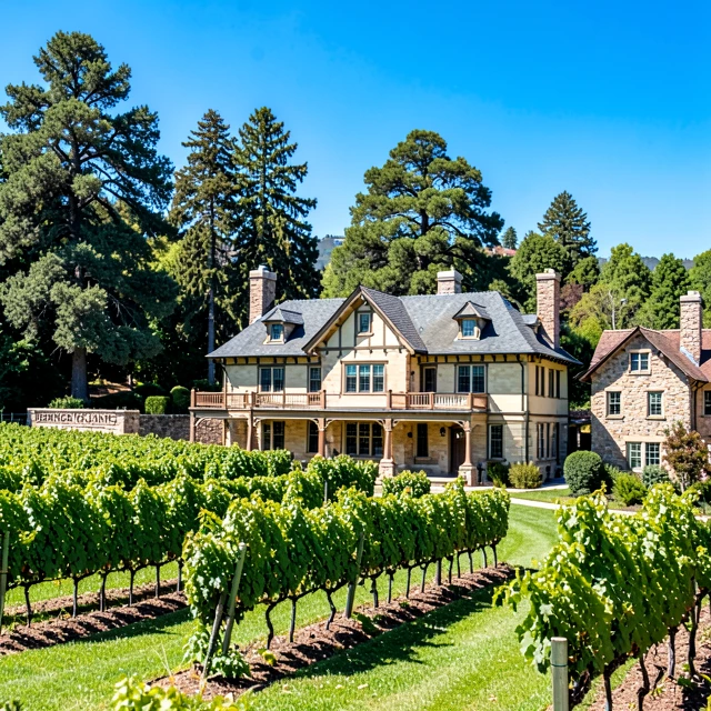 Historic Rhine House at Beringer Vineyards in Napa Valley