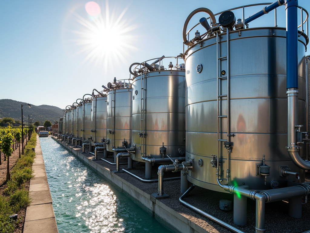 Winery water recycling facility