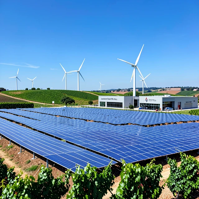 Solar and wind energy powering Jackson Family Wines operations