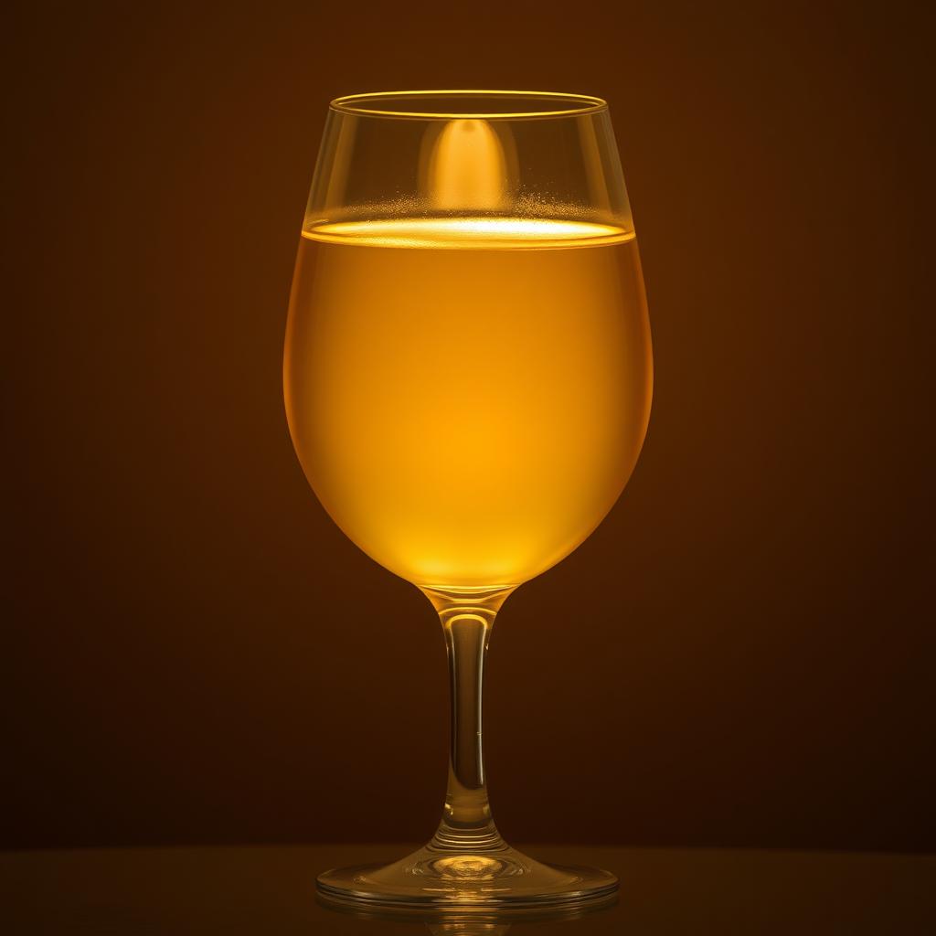 Glass of white wine for tasting