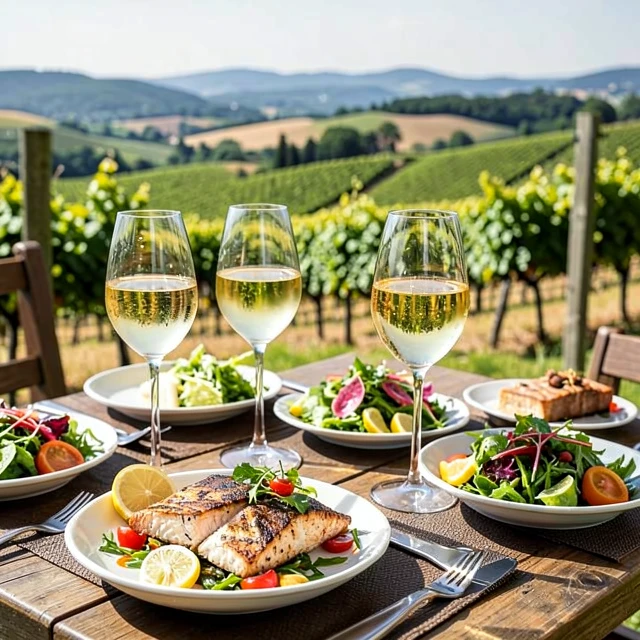 Summer meal paired with Jackson Family Wines Chardonnay