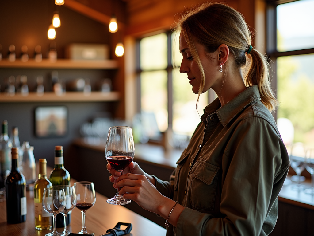 Winemaker pouring wine