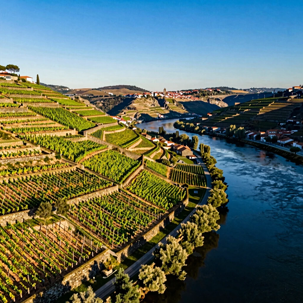 Terraced vineyards in Douro Valley