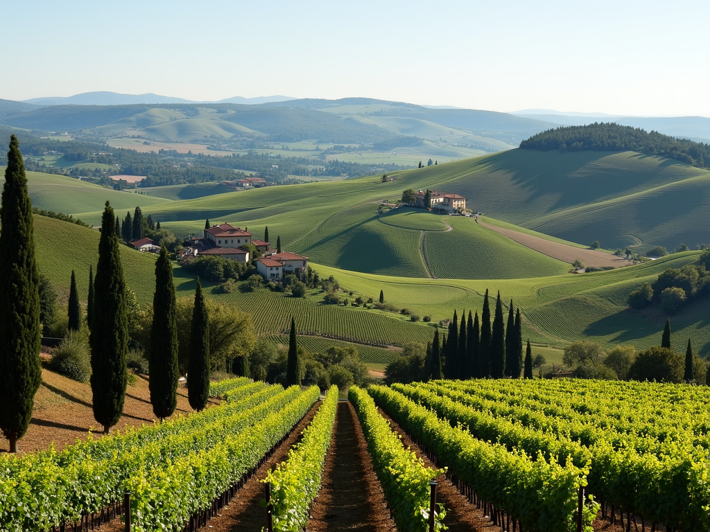 Tenuta di Arceno vineyard in Tuscany, Italy