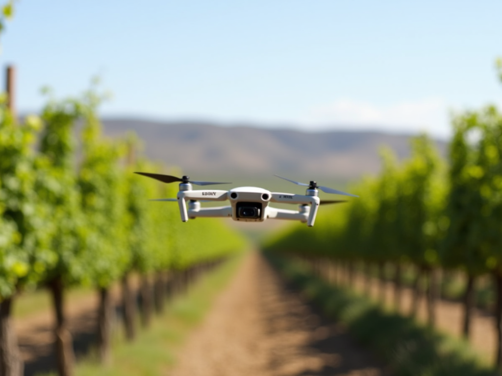Drone over Jackson Family Wines vineyard