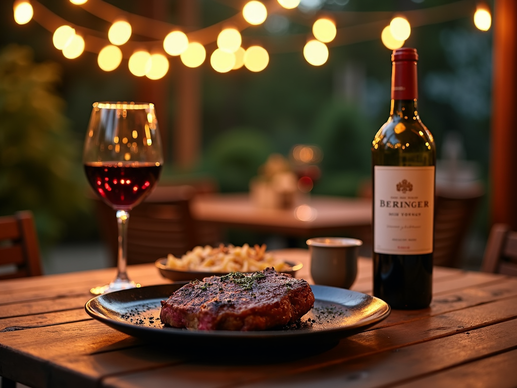 Beringer Cabernet Sauvignon Paired with Steak