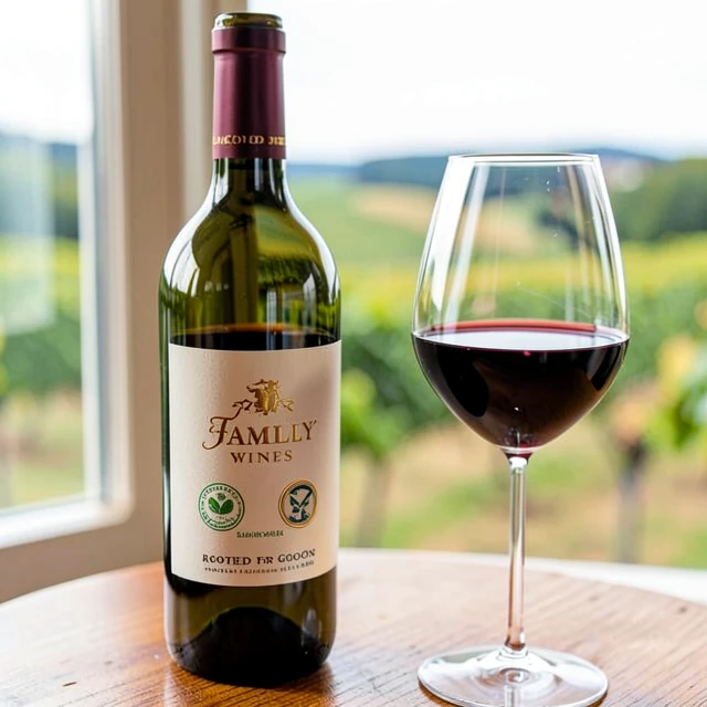 Jackson Family Wines bottle highlighting sustainable certification on the label