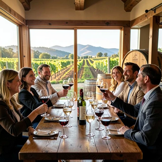 Wine tasting experience at Jackson Family Wines estate in Sonoma County