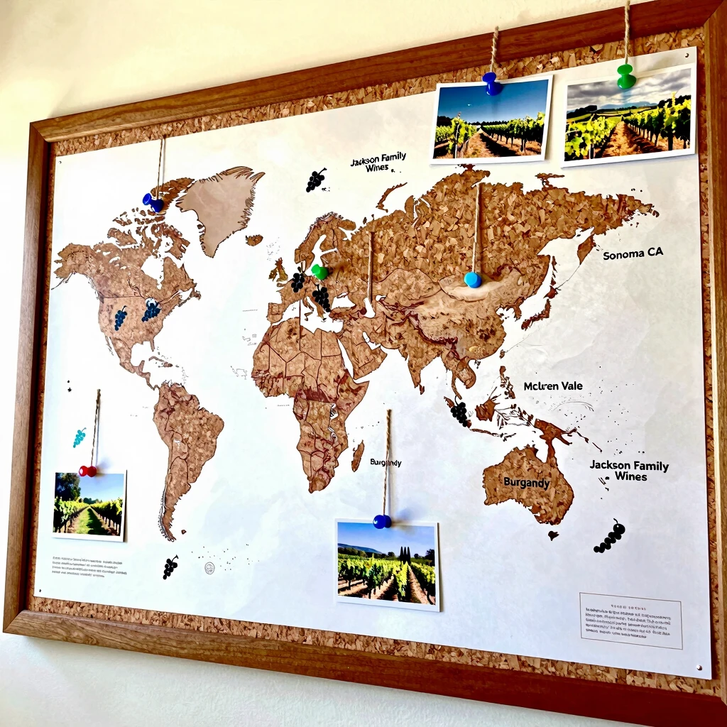 World map highlighting Jackson Family Wines global sites