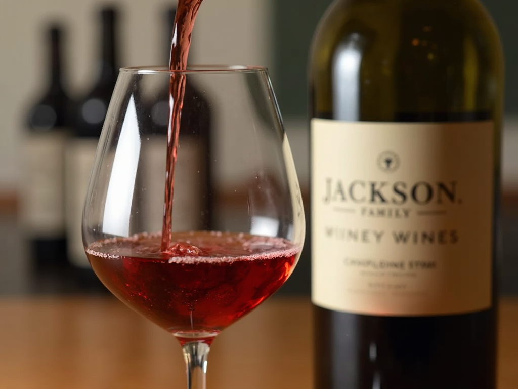 Pouring wine from Jackson Family Wines.