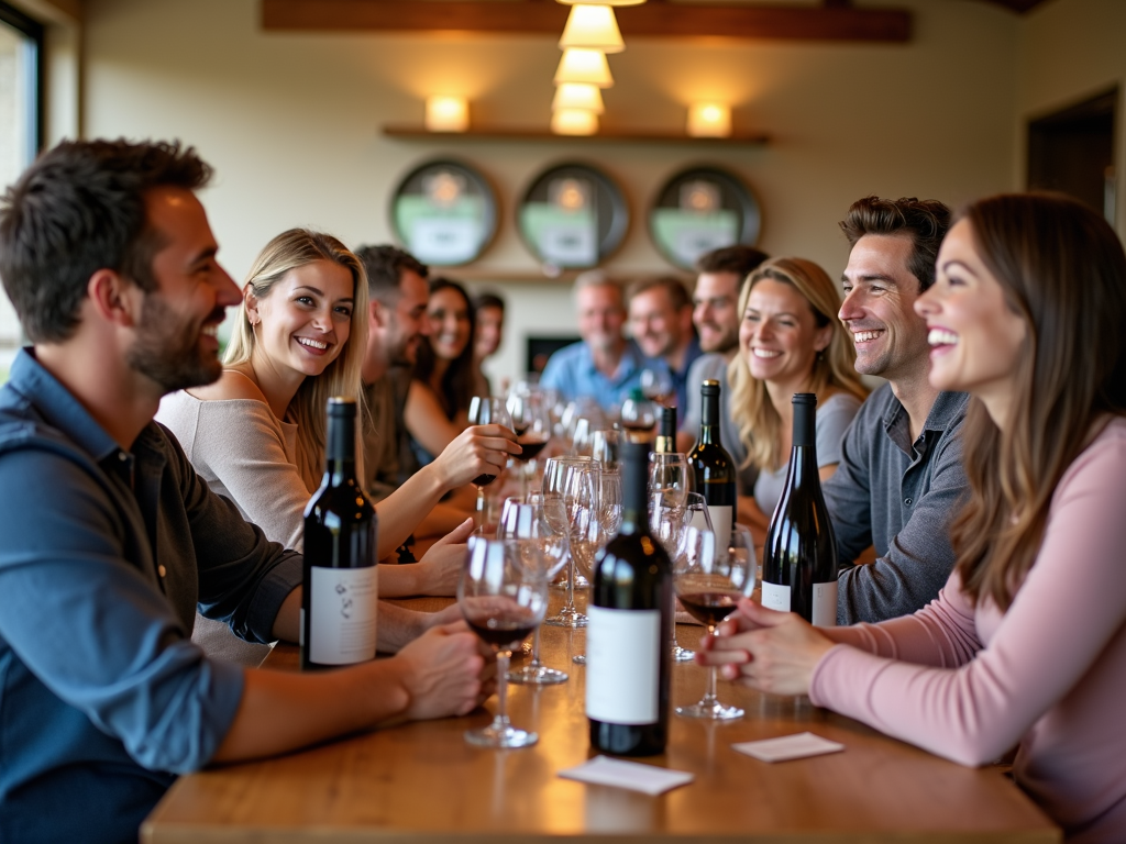 Friends enjoying wine tasting at Jackson Family Wines