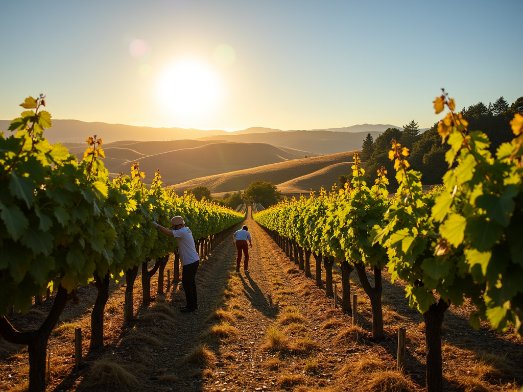 Harvest time at a Jackson Family Wines vineyard in Sonoma County