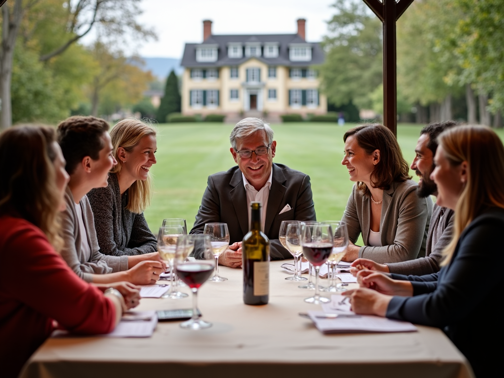 Guests enjoying a wine tasting event at Beringer.