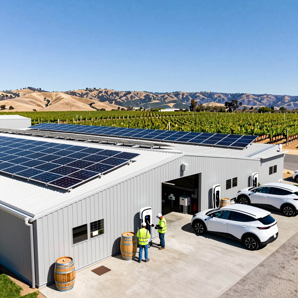 Solar-powered winery operations at Jackson Family Wines