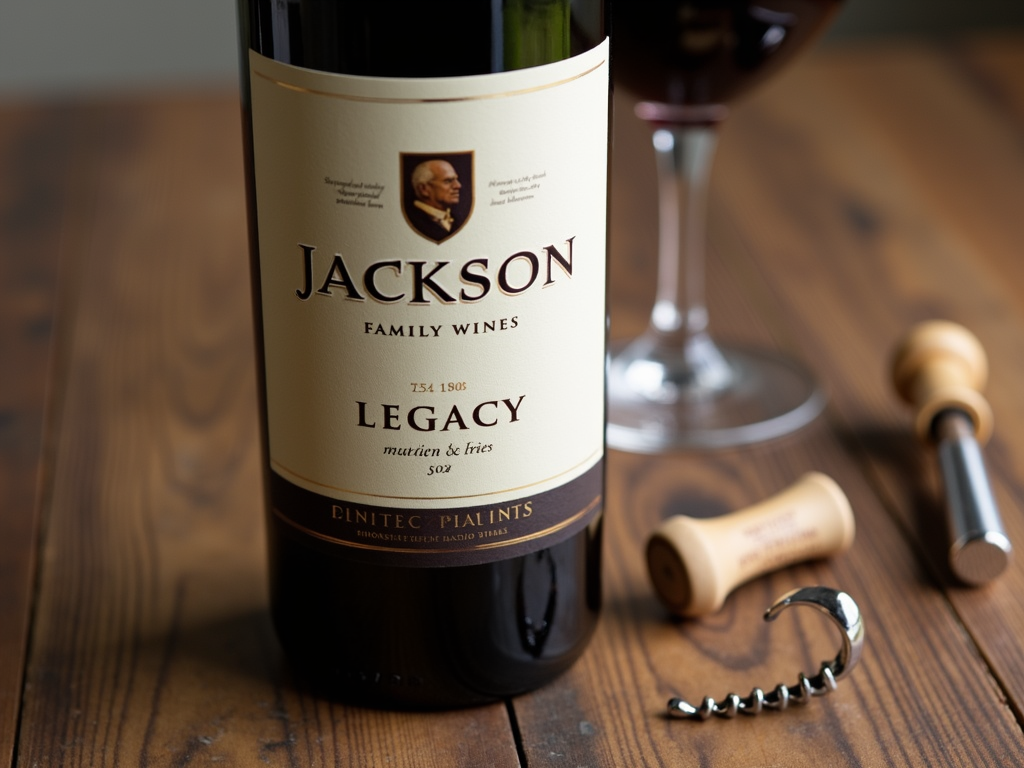 A bottle of Jackson Family Wines' "Legacy" series, a special edition wine that pays tribute to the winery's founder, Jess Jackson.
