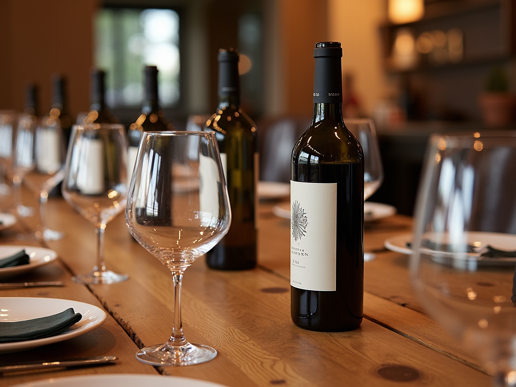 Wine tasting setup