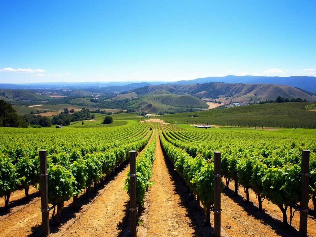 Scenic view of Kendall-Jackson vineyards in Sonoma County