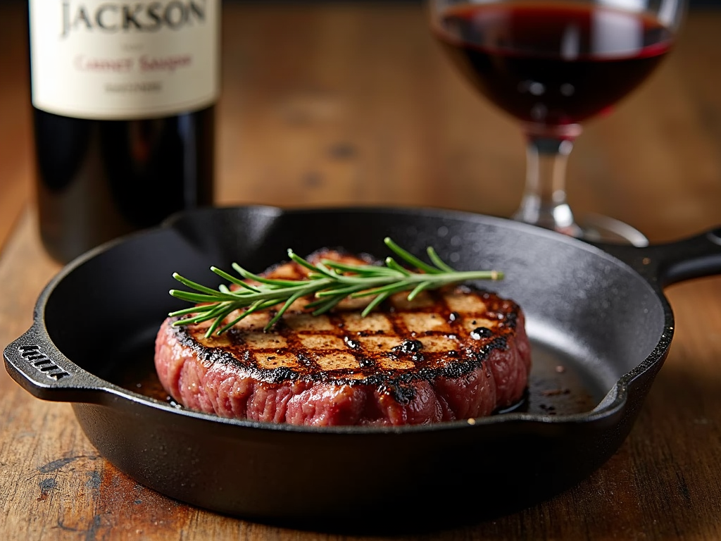 Cabernet Sauvignon with steak