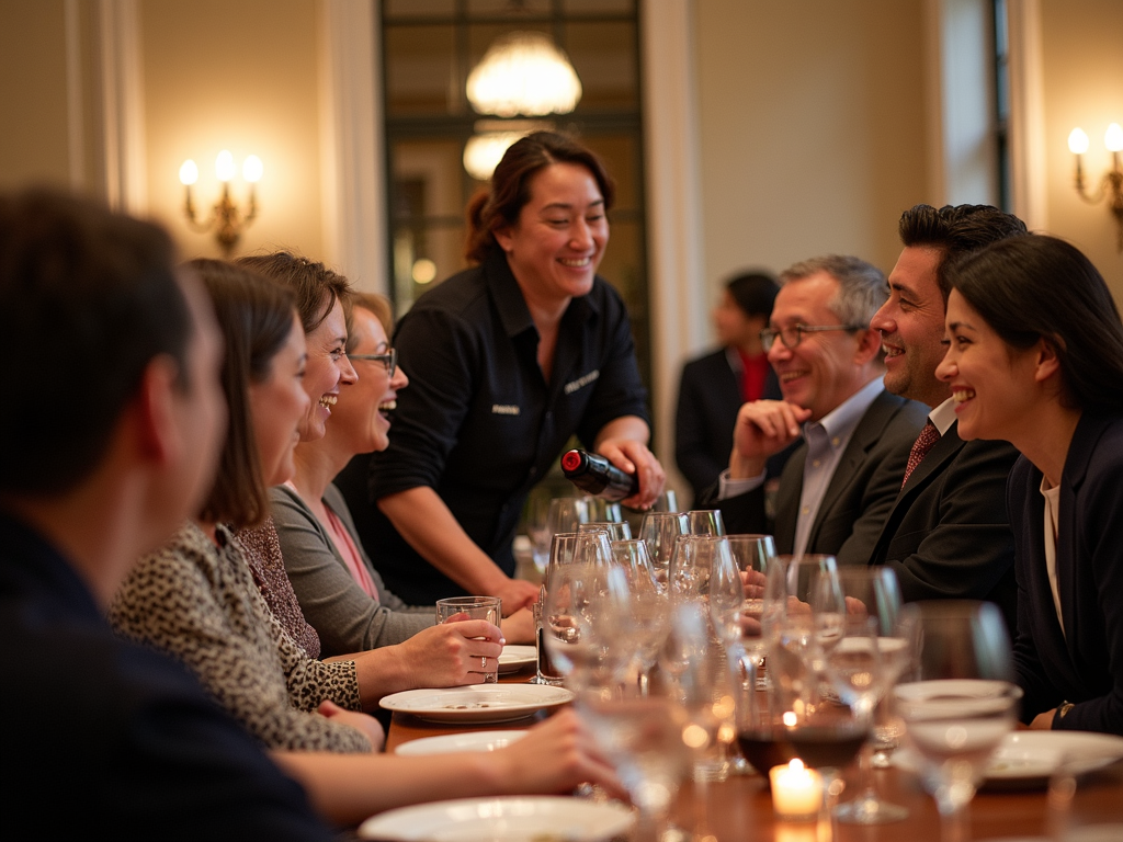 Guests enjoying a wine tasting event at Beringer.