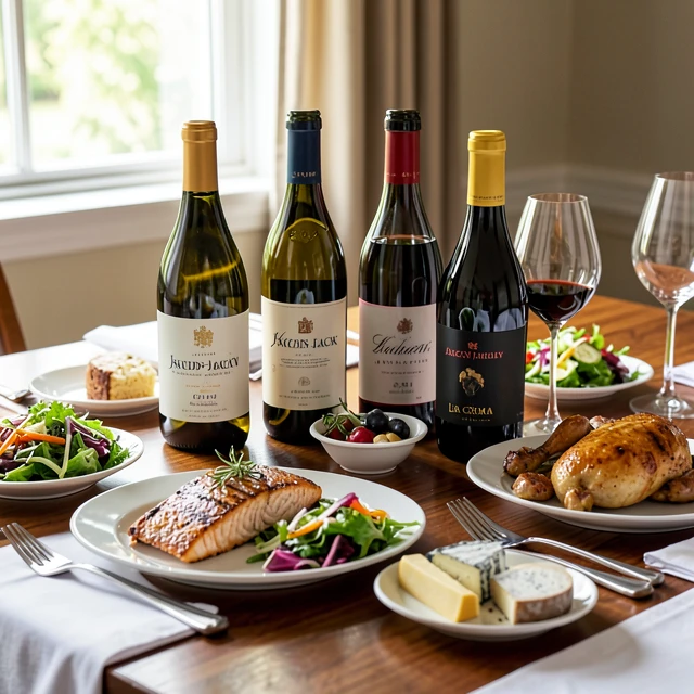 Elegant table with Jackson Family Wines and gourmet food pairings