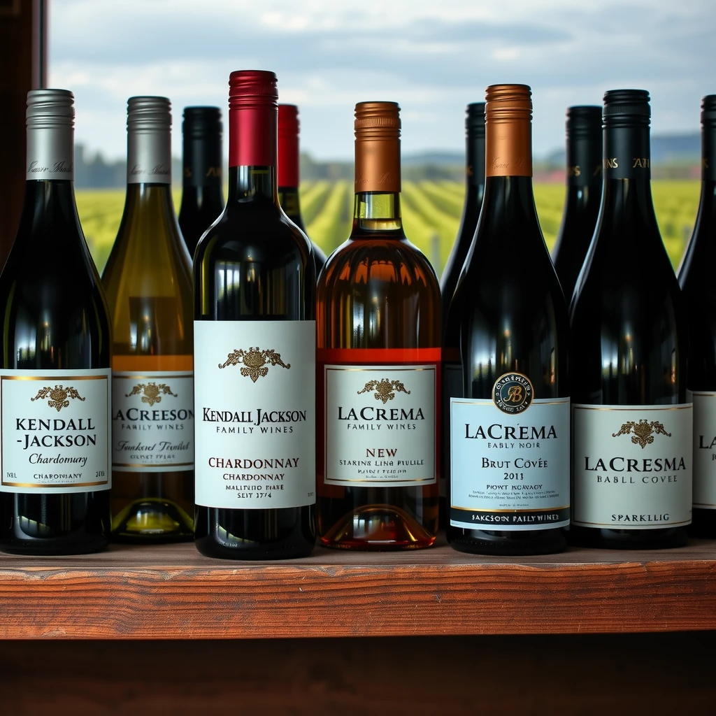 Selection of bottles from Jackson Family Wines