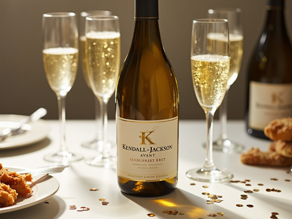 Bottle of Kendall-Jackson Avant Chardonnay Brut, ready for a celebration.