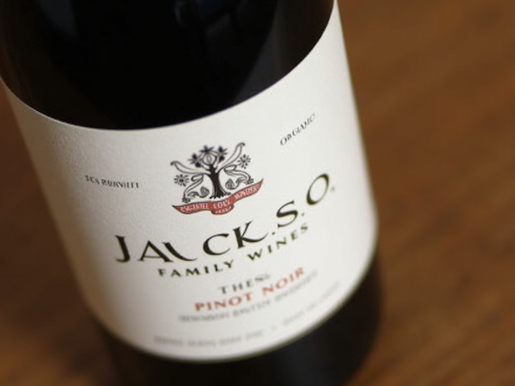 A bottle of organic Pinot Noir from Jackson Family Wines.