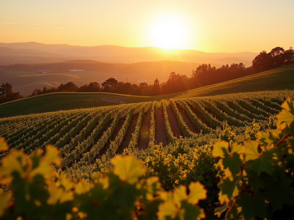 Beringer Vineyards at Sunset