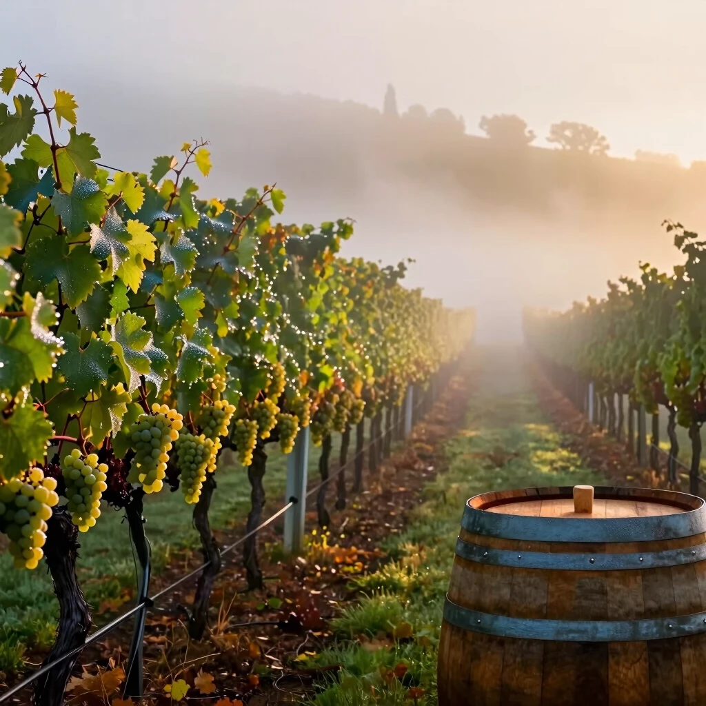 Dawn in Sonoma Valley vineyard, evoking the roots of Jackson Family Wines