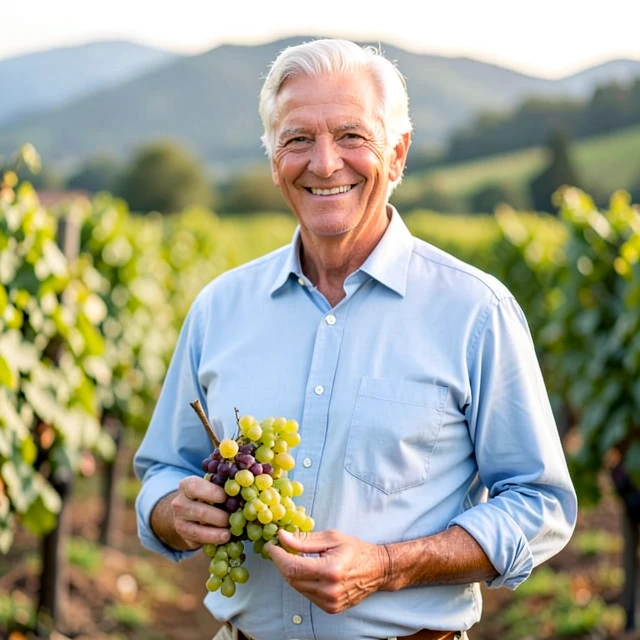 Jess Jackson, founder of Jackson Family Wines, in one of his vineyards