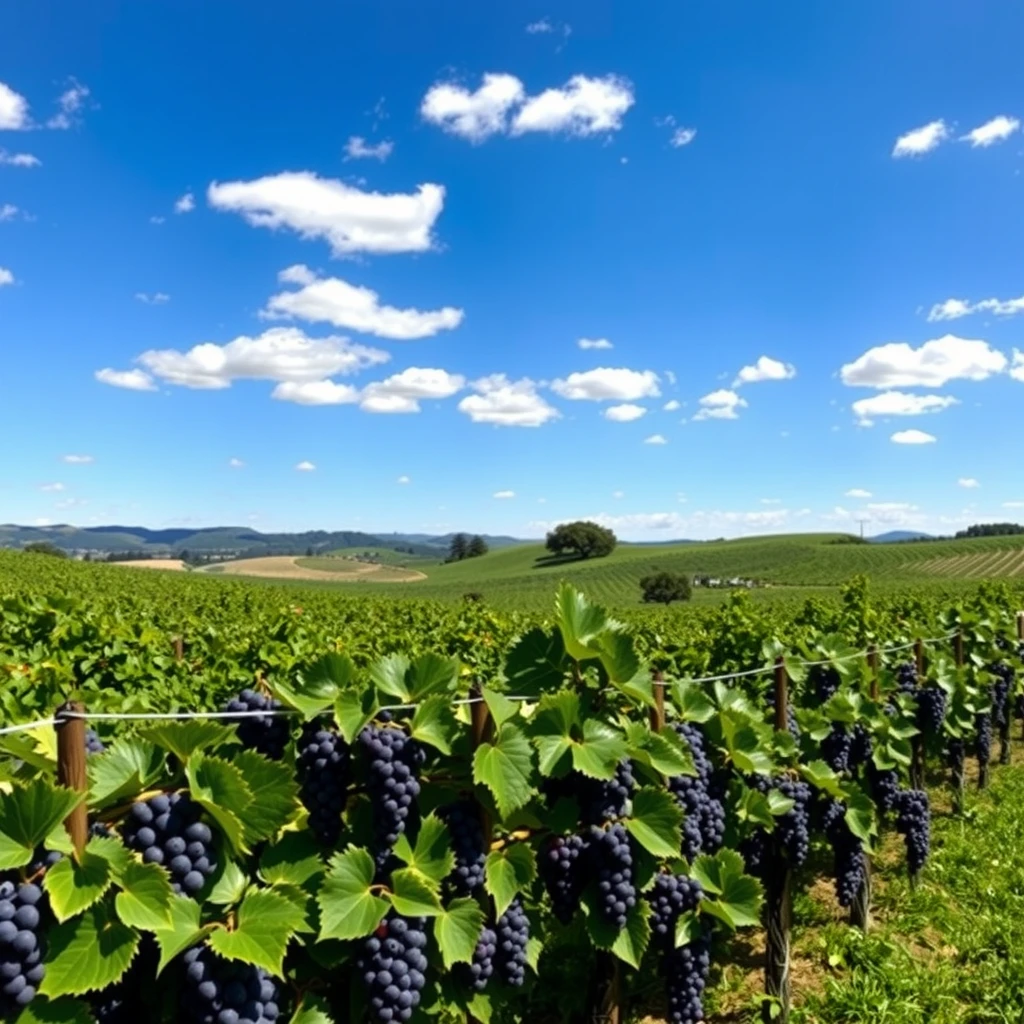 Scenic vineyards of Jackson Family Wines in Sonoma County