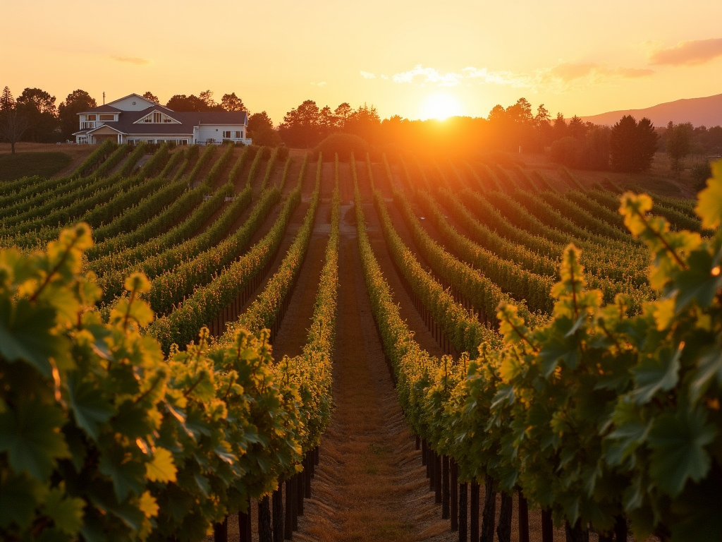 Jackson Family Wines vineyard at sunset