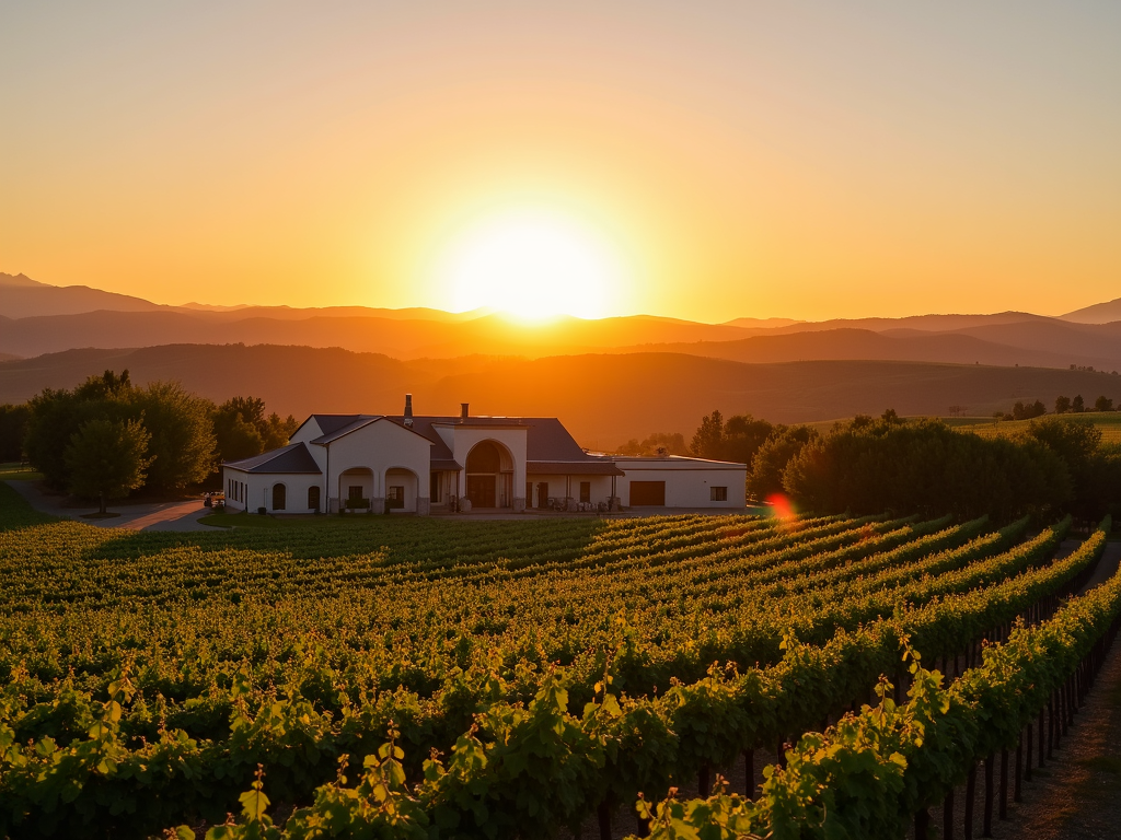 Winery at golden hour
