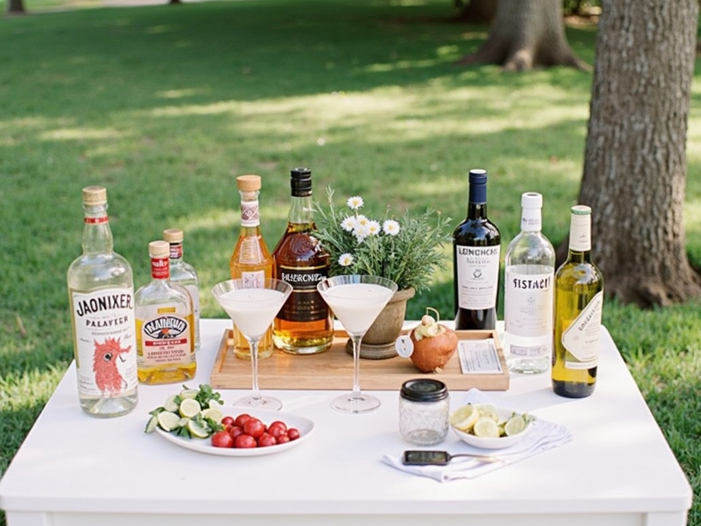 DIY cocktail station at a summer soiree