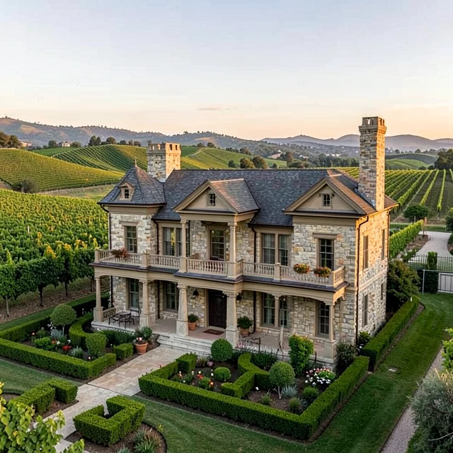 Beringer Vineyards historic Rhine House mansion