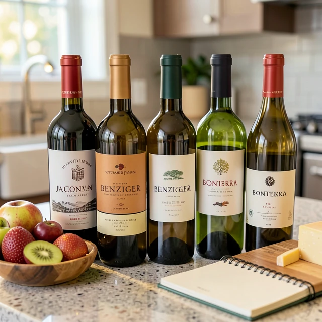 Collection of sustainable wine bottles ready for tasting in 2026