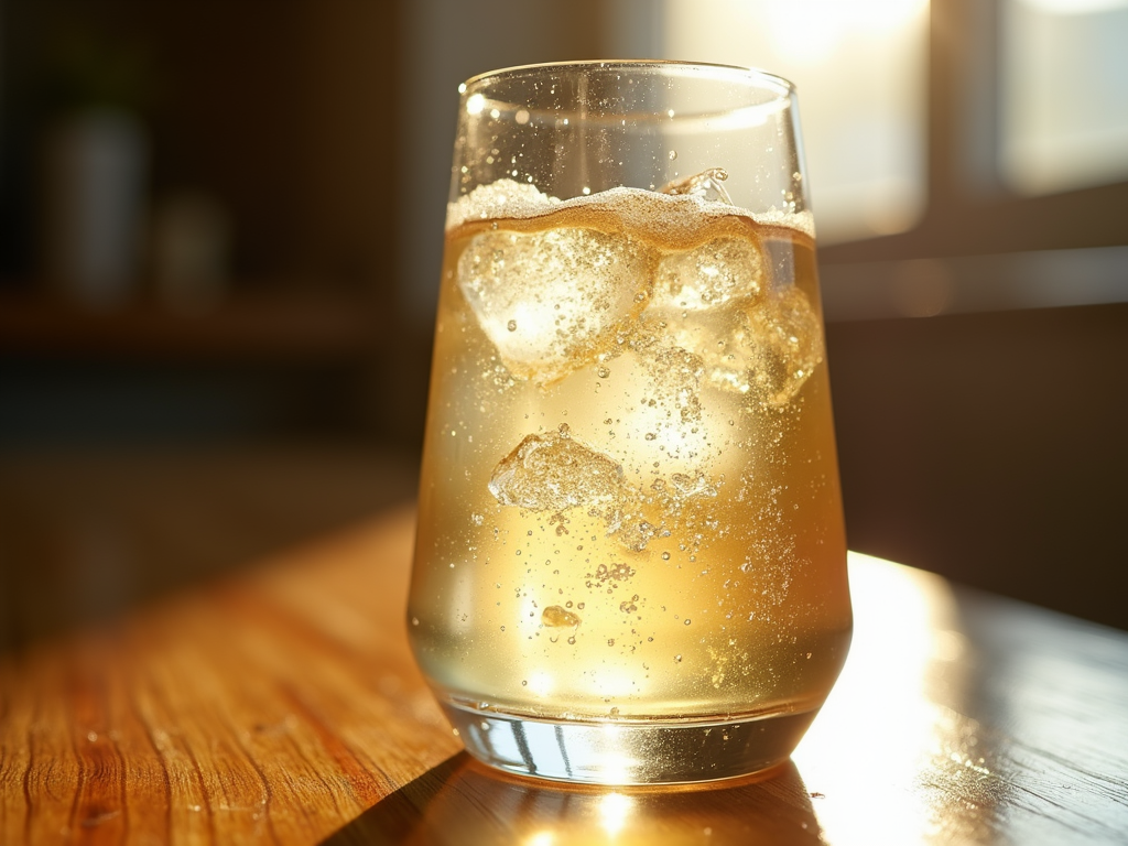 Glass of chilled white wine