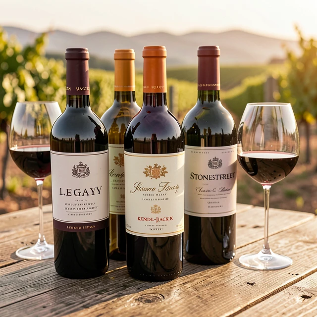 Collection of special edition wine bottles from Jackson Family Wines