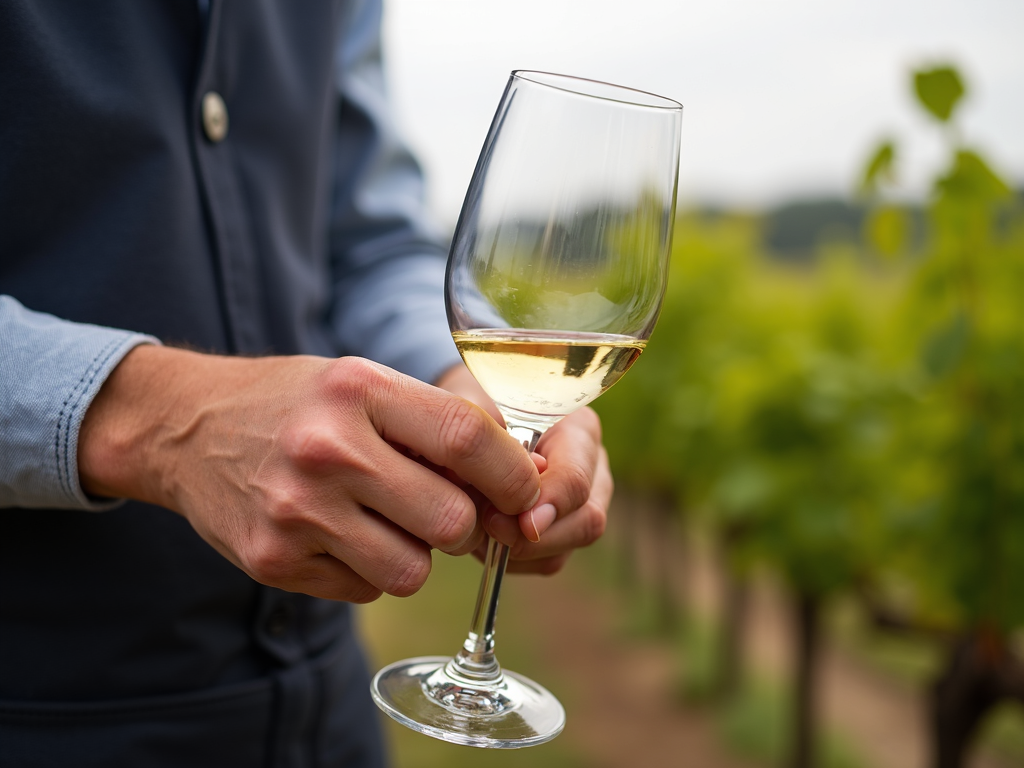 Winemaker pouring wine