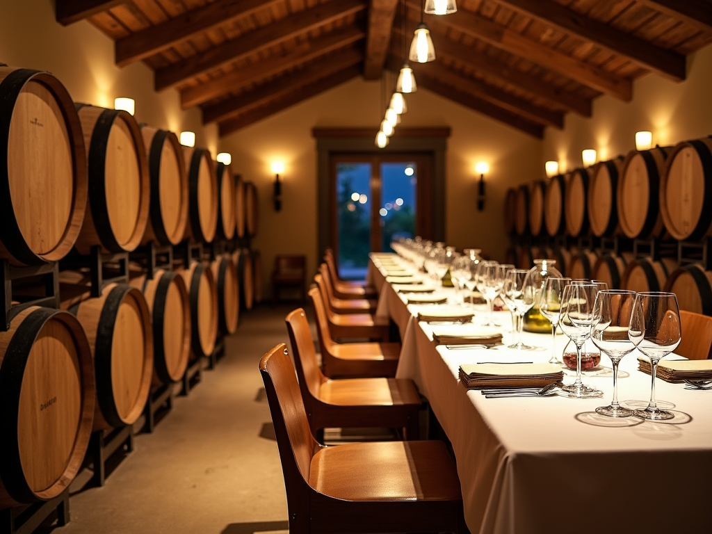A welcoming wine tasting room ready for guests.