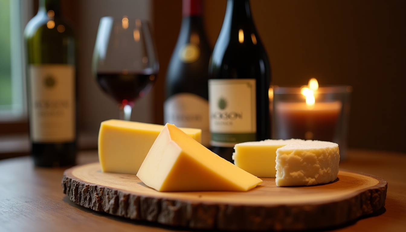 A cheese board paired with Jackson Family Wines Pinot Noir.