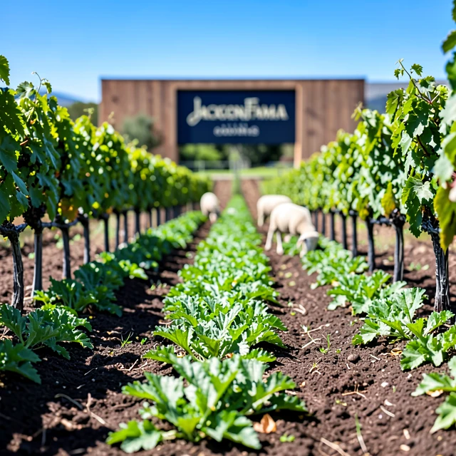 Regenerative agriculture practices at Jackson Family Wines vineyard in Sonoma