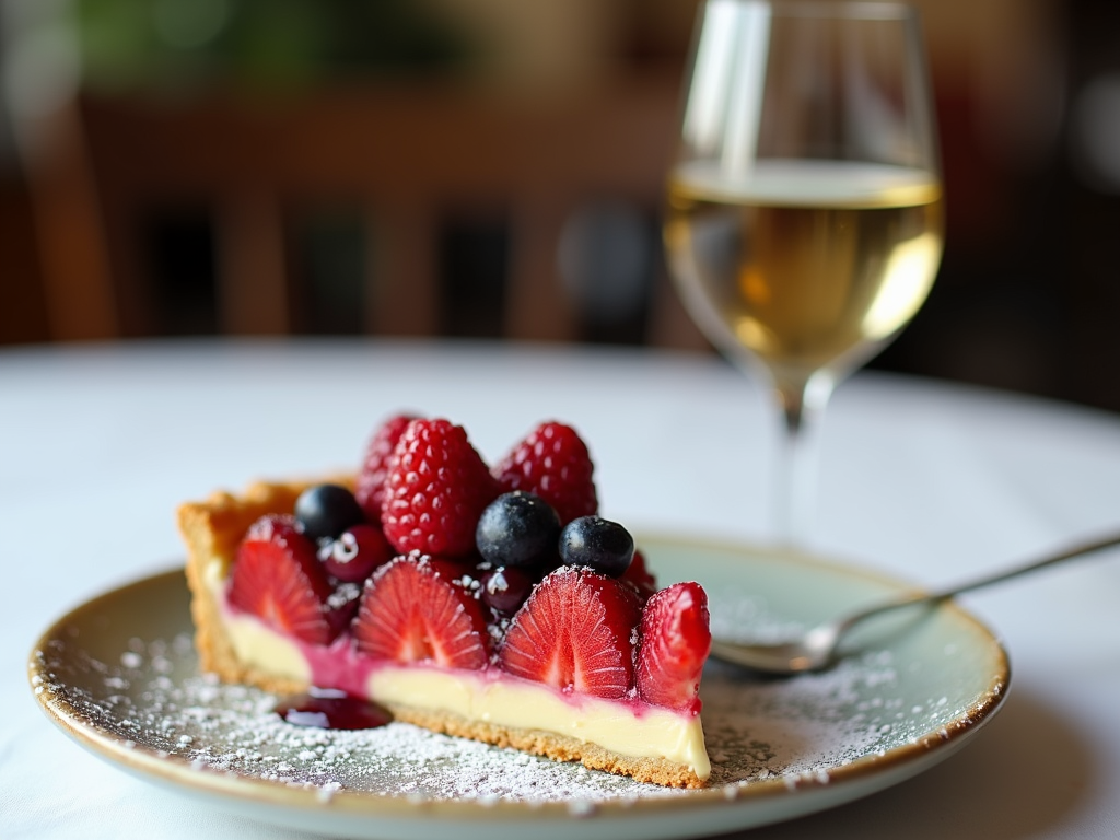 Fruit tart with Riesling