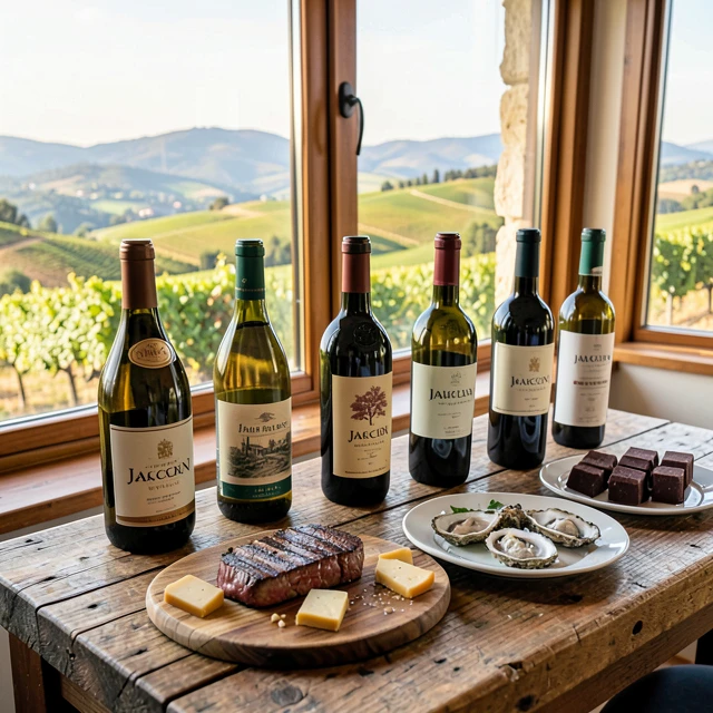 Selection of best wines from Jackson Family Wines with complementary food pairings