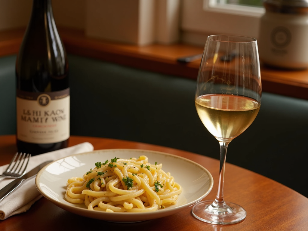 Jackson Family Wines Chardonnay with creamy pasta
